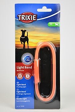 Obojek blikací Light Band Oranžový M 42cm TR 1ks